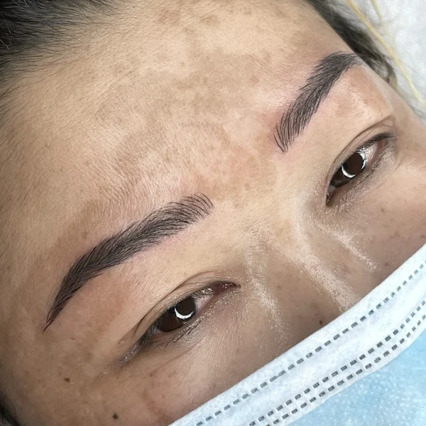 combination eyebrow tattoo