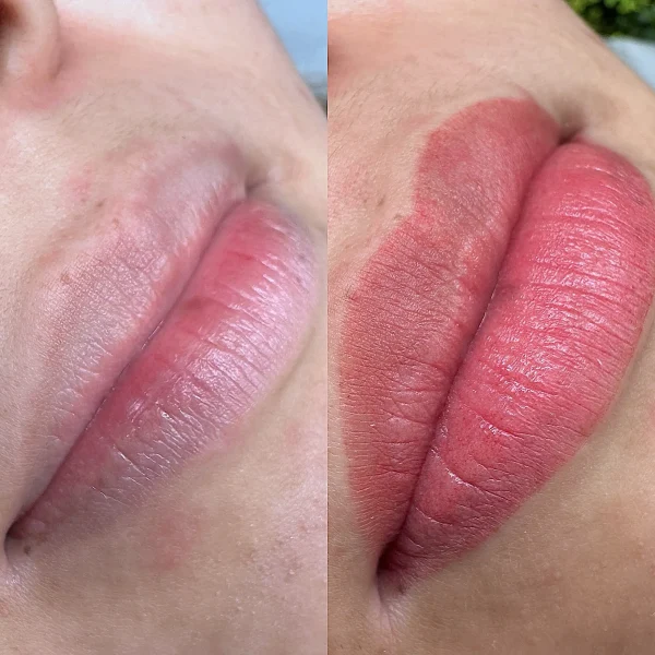 ombre lips tattooing