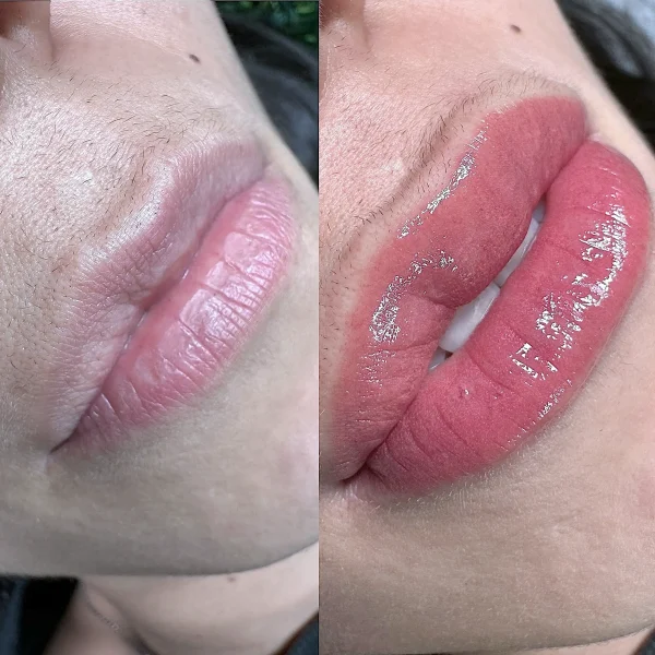 permanent ombre lip tattoo